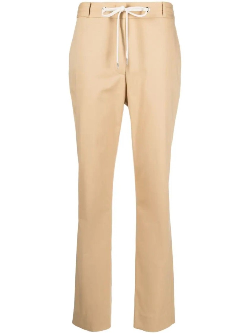 Eleventy Beige Drawstring Trousers With Relaxed Fit In Neutral