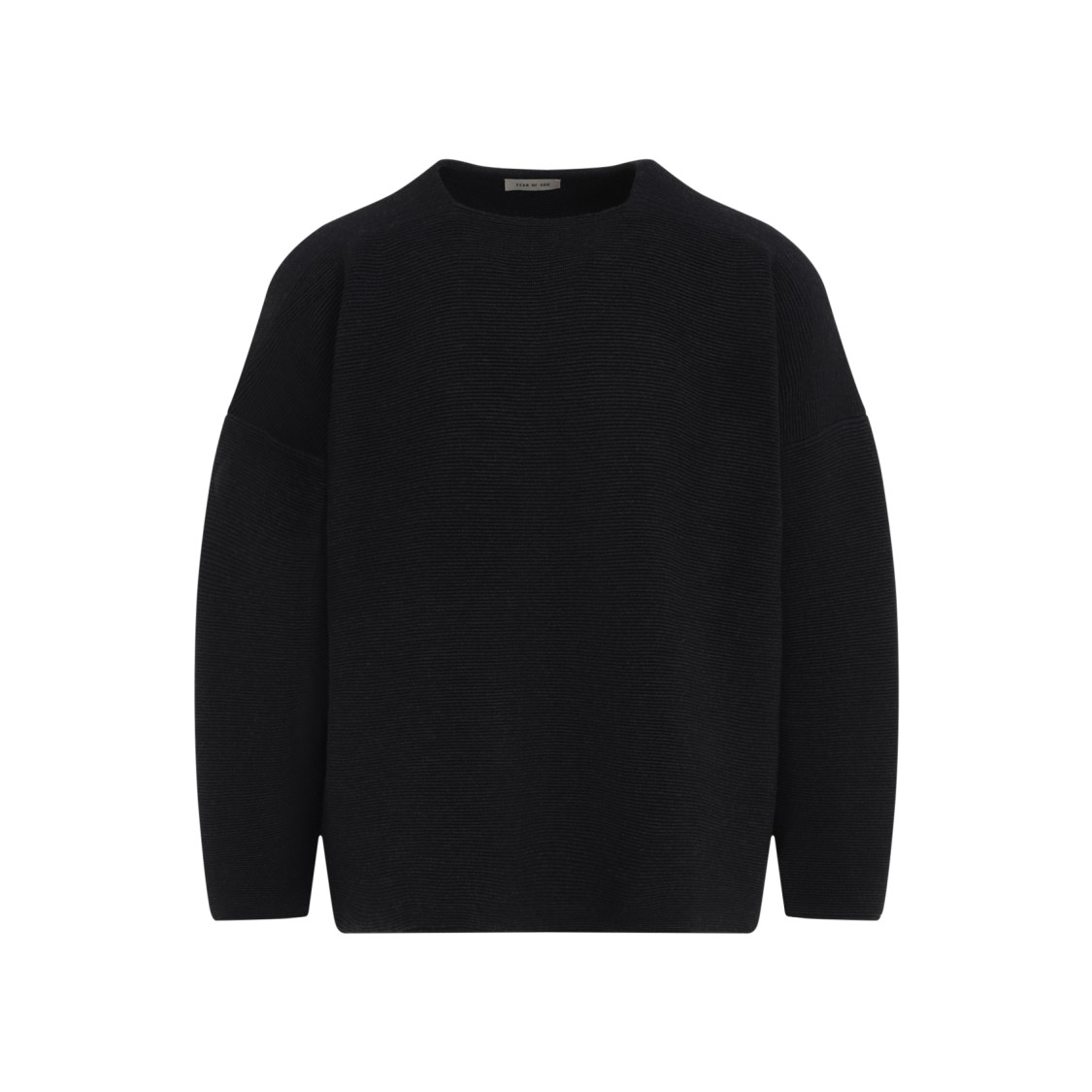 Fear Of God Black Dropped Shoulder Sweater In Black