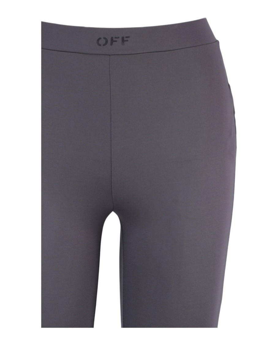 Off-white Sleek Split Leggings In Gray