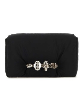 Alexander Mcqueen Black Leather The Cove Shopping Bag Tote