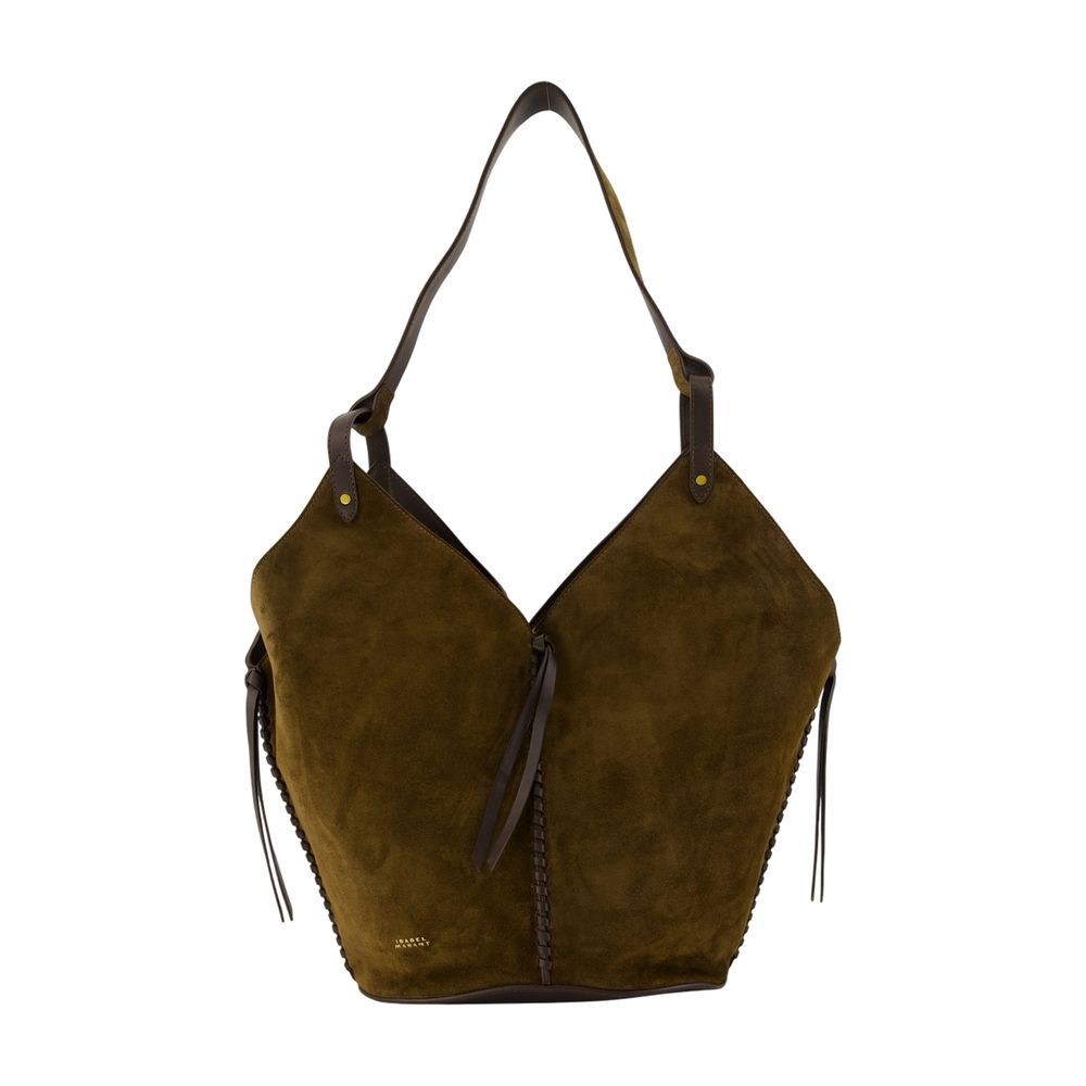 Isabel Marant Tampa Gz Shoulder Bag - Leather - Khaki In Black