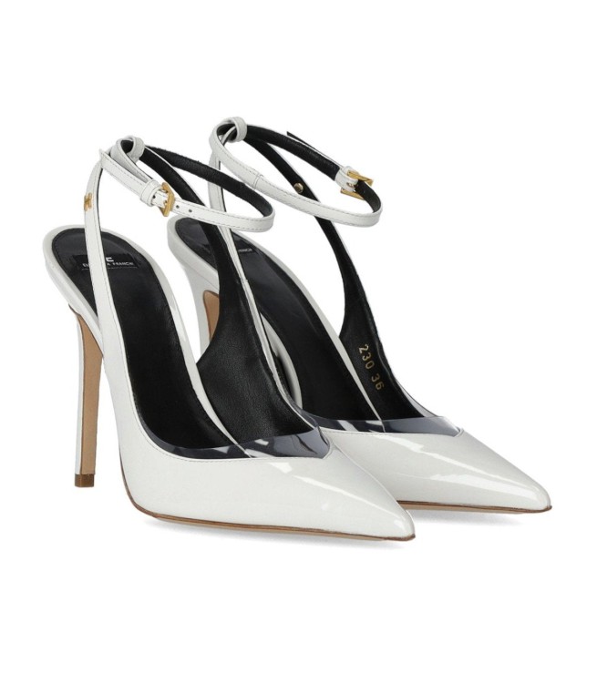 Elisabetta Franchi Ivory Slingback Pump in White | THE LIST