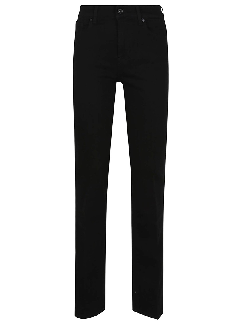 7 For All Mankind Bootcut Denim Jeans With Flared Hem In Black