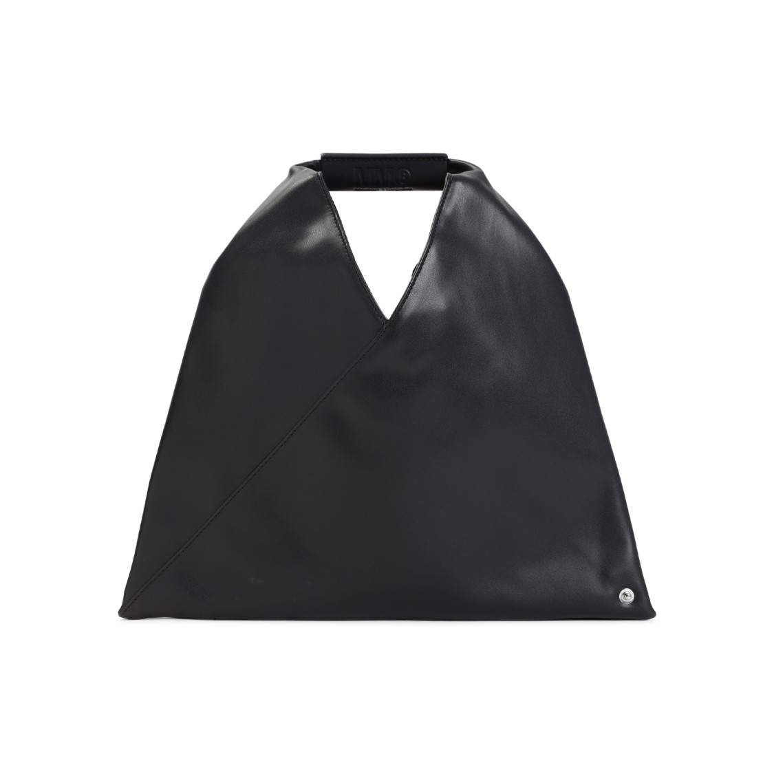 Mm6 Maison Margiela Mm6 By Maison Margiela V-shaped Black Handbag With Structured Handle In Black
