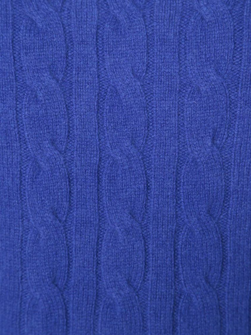 AMARANTO AMARANTO BLUE WOOL-CASHMERE KNITWEAR 