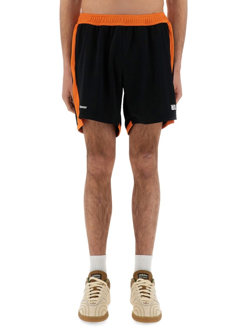 Shop Wales Bonner Contrast Panel Jersey Shorts In Black