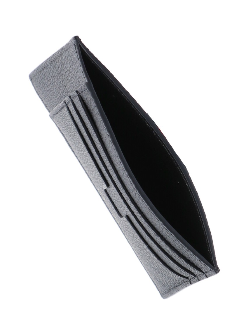 Tom Ford Textured Calfskin Leather Cardholder With Gold Embossed Logo In Black