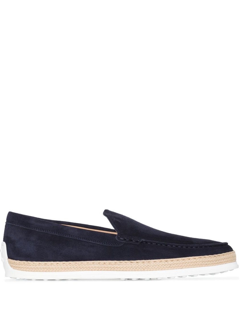 Tod's Slip On Suede Leather Sneakers In Blue