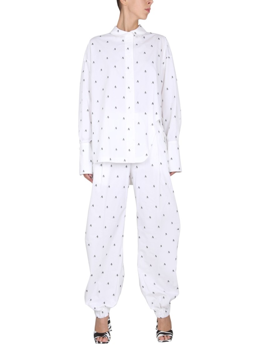 Attico All Over Logo Pants In White