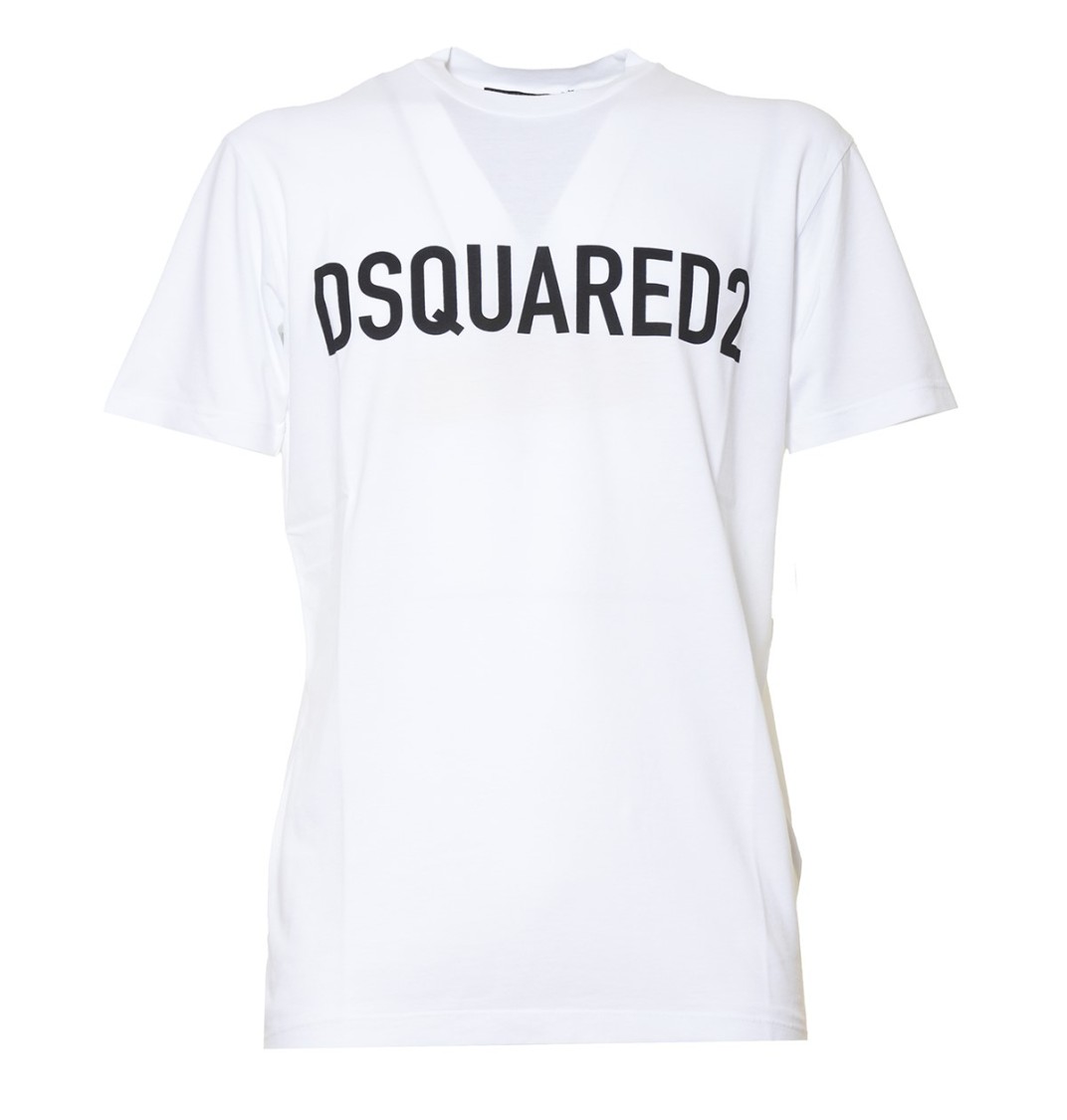 Shop Dsquared2 White Cotton Cool T-shirt With Logo Print