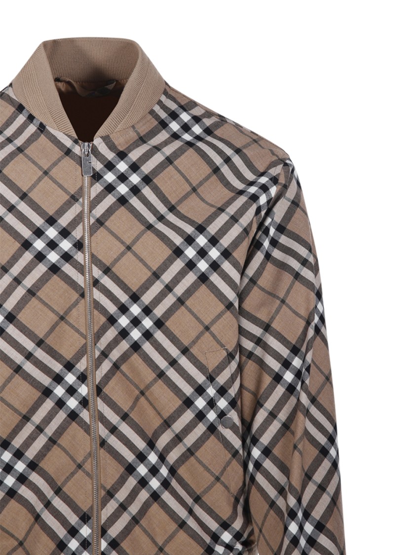 BURBERRY BURBERRY CLASSIC CHECK JACKET WITH STRUCTURED SILHOUETTE