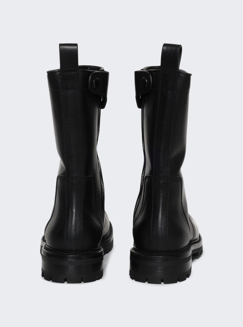Rick Owens Army Creeper Leather Boots In Black