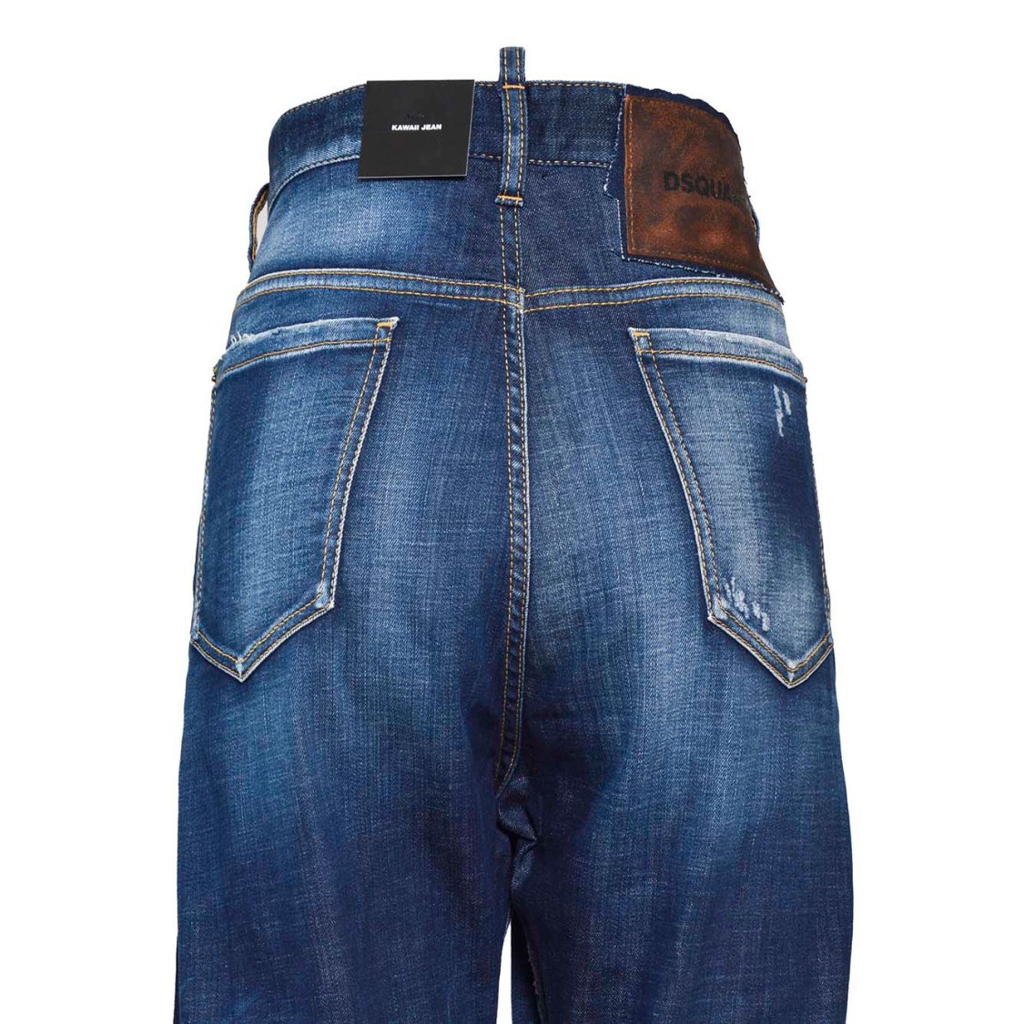 Dsquared2 Dark Blue Denim Kawaii Dark Desert Jeans In Green