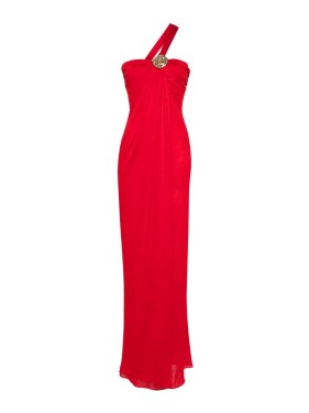 オールインワン・サロペット Blumarine Bijou Bow Brooch Jersey Mini Dress Blumarine Bijou Bow Brooch Jersey Mini Dress in Red | Lyst