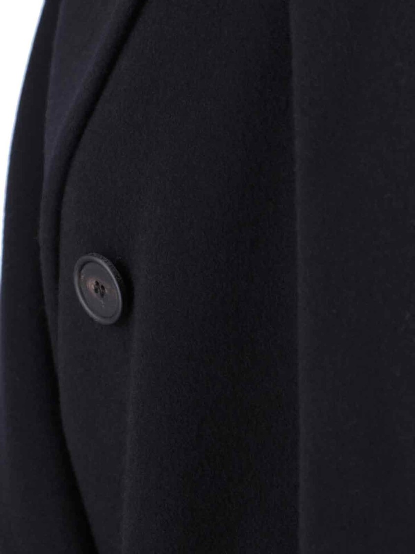 Tagliatore Structured Double-breasted Jacket With Flap Pockets In Black