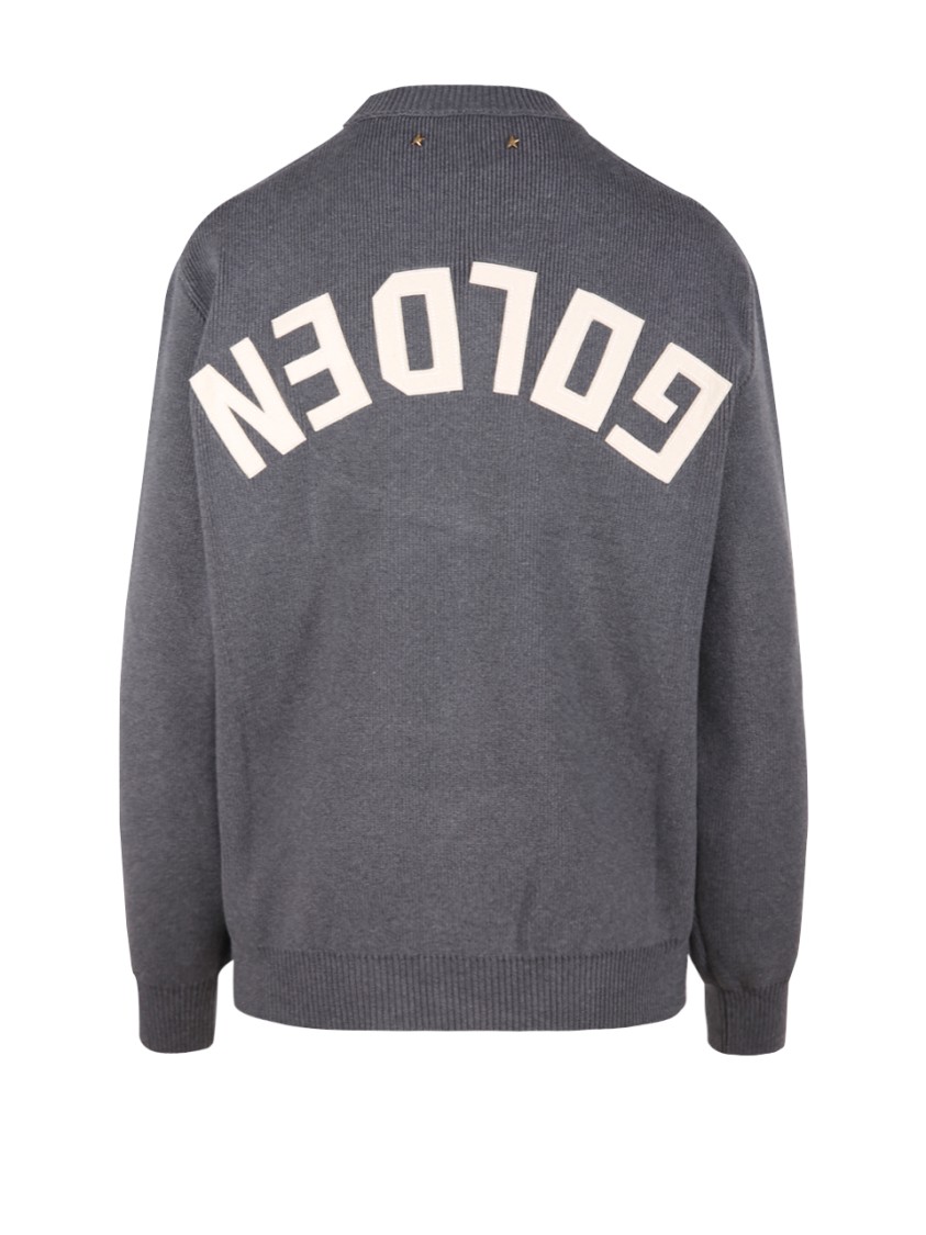 Shop Golden Goose Sweater Crew Neck With Logo