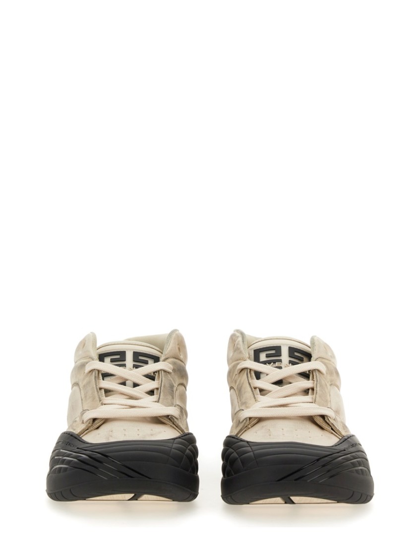 Givenchy Fabric And Leather Sneakers With Intentional Dirties