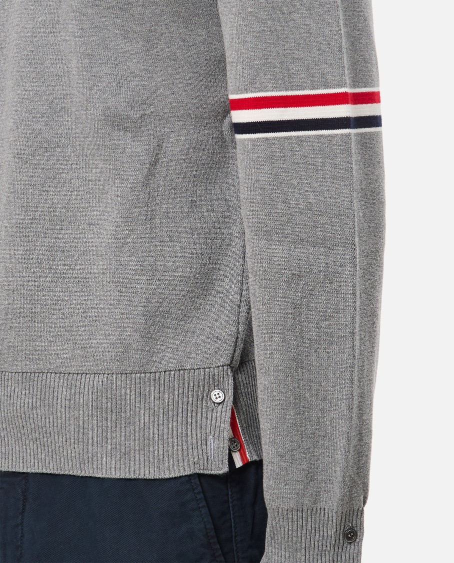 Shop Thom Browne Crewneck Pullover In Grey