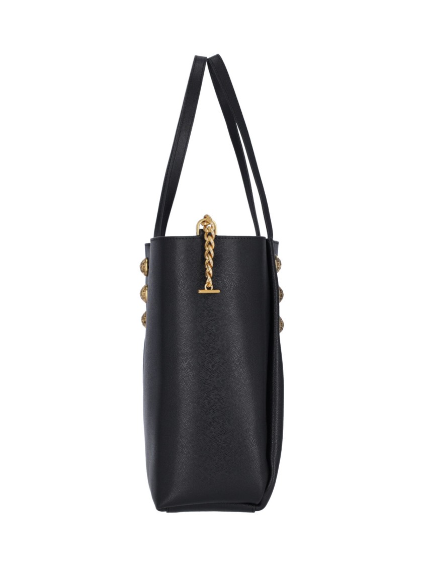 トートバッグ Balmain Black Tote Bag With Decorative Buttons Balmain Black Tote Bag With Decorative Buttons | ModeSens