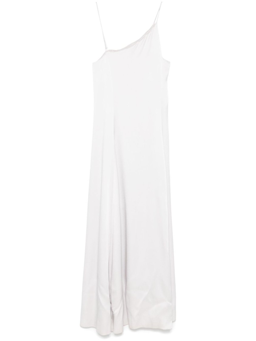 Forte Forte White Maxi Dress With Single Shoulder Strap In White