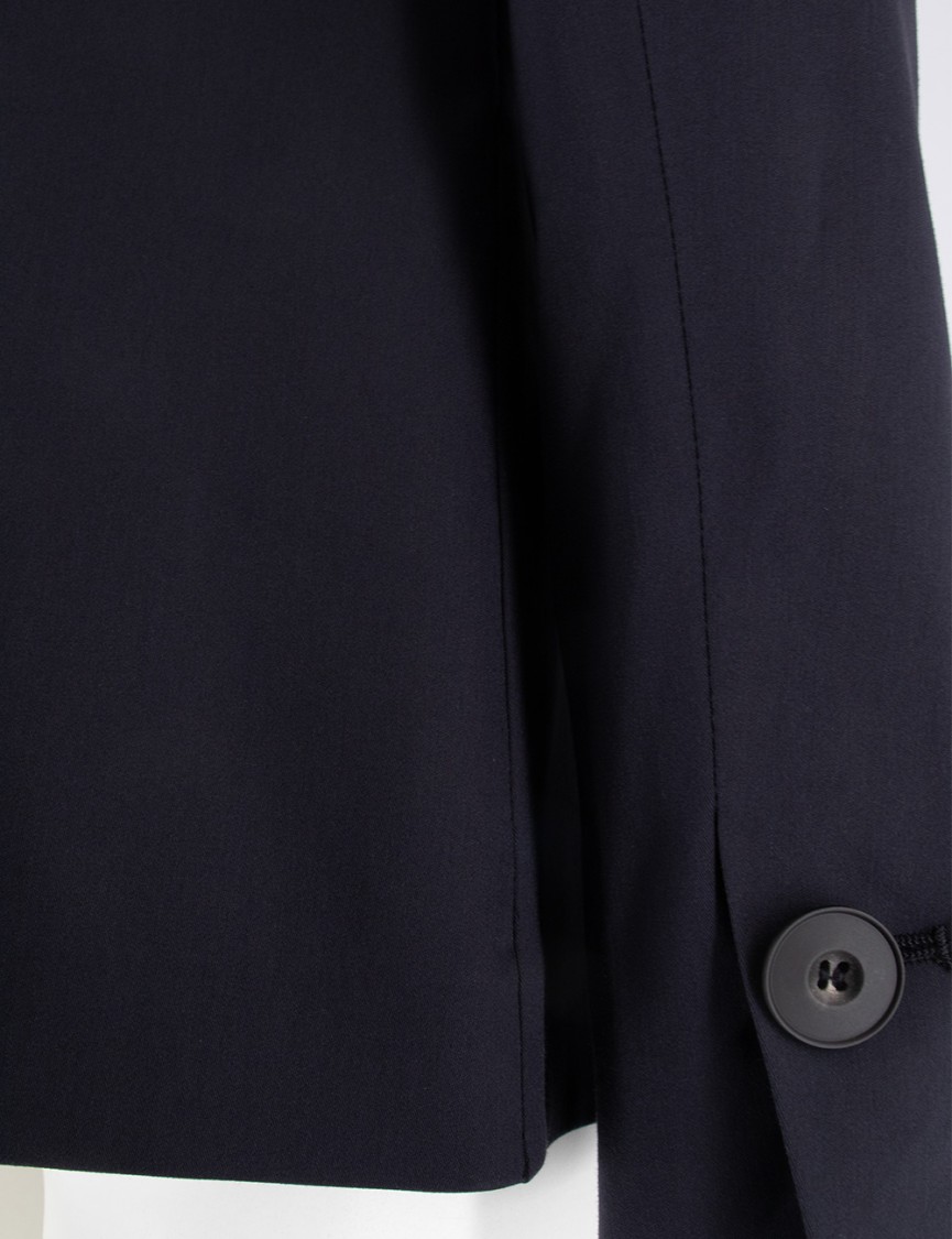 Antonelli Double-breasted Navy Jacket With Notched Lapel