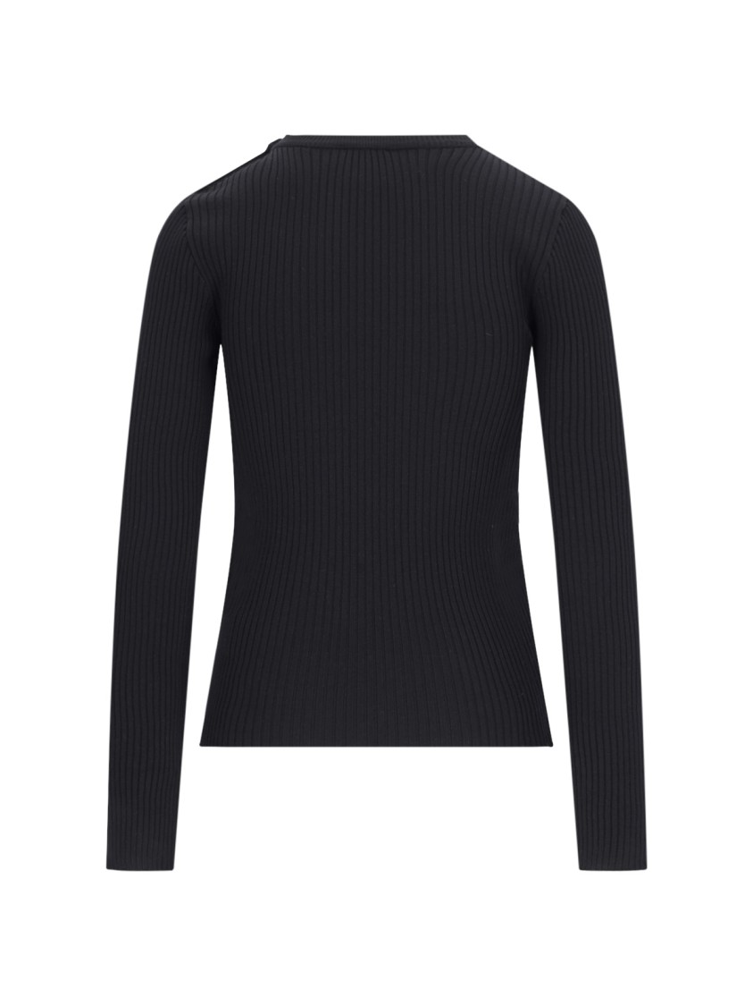 Shop Courrèges Ribbed Sweater – Black