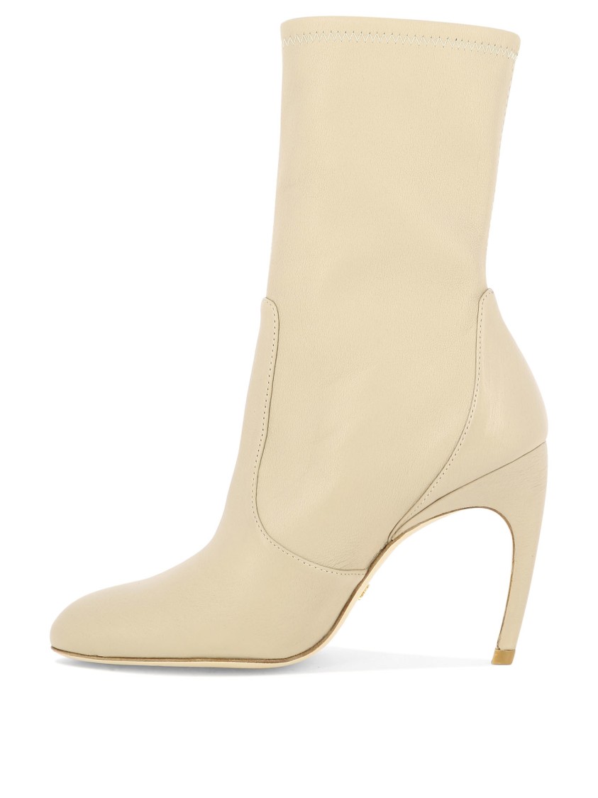 Stuart Weitzman "luxecurve 100" Ankle Boots In Neutral