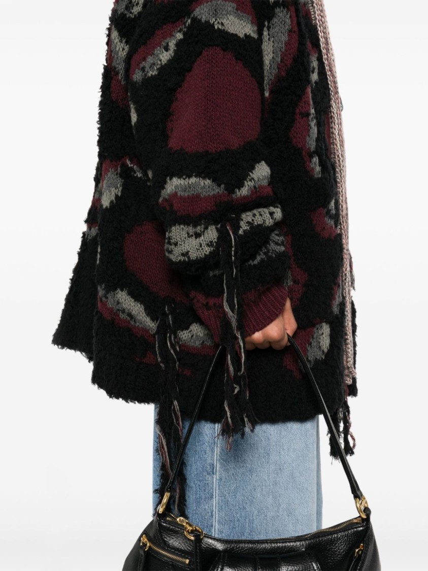 Shop Etro Multicolored Jacquard Pattern Knit Cardigan