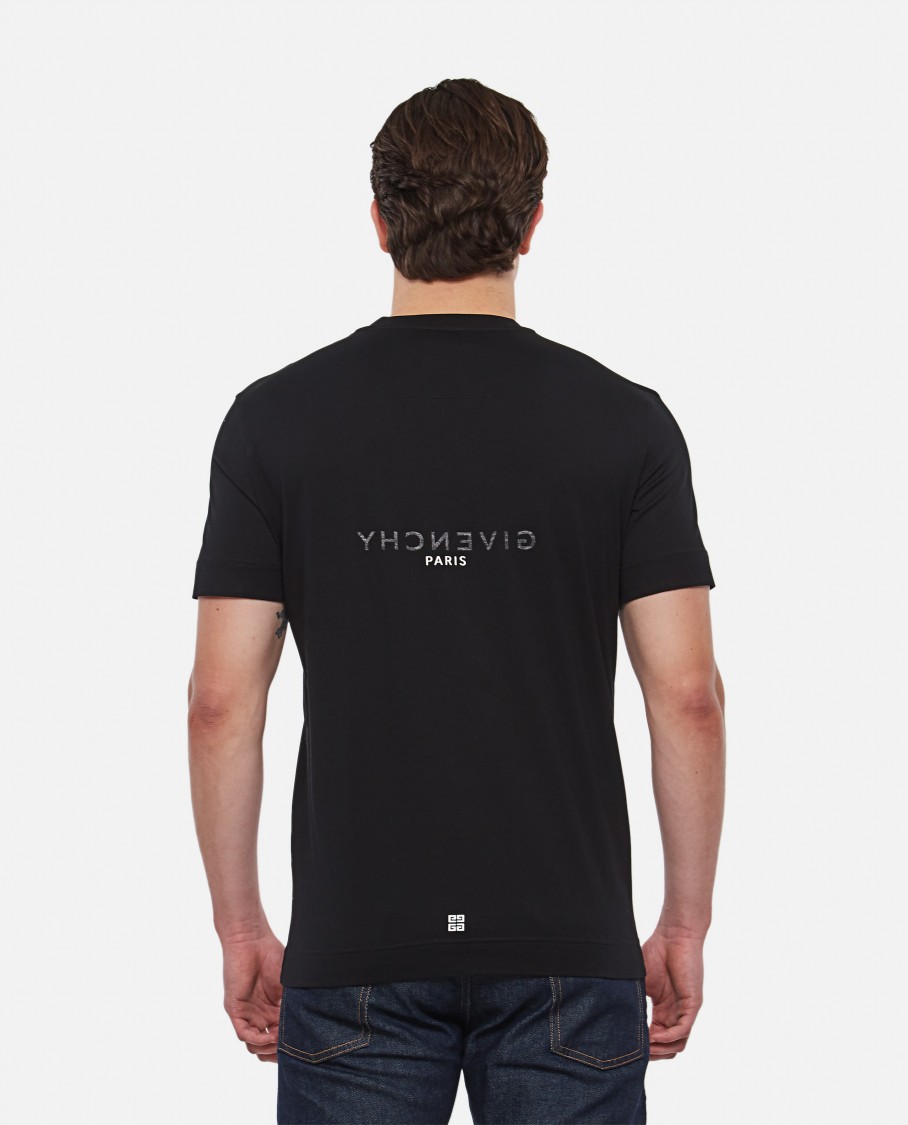 Shop Givenchy Slim Fit Black Cotton T-shirt