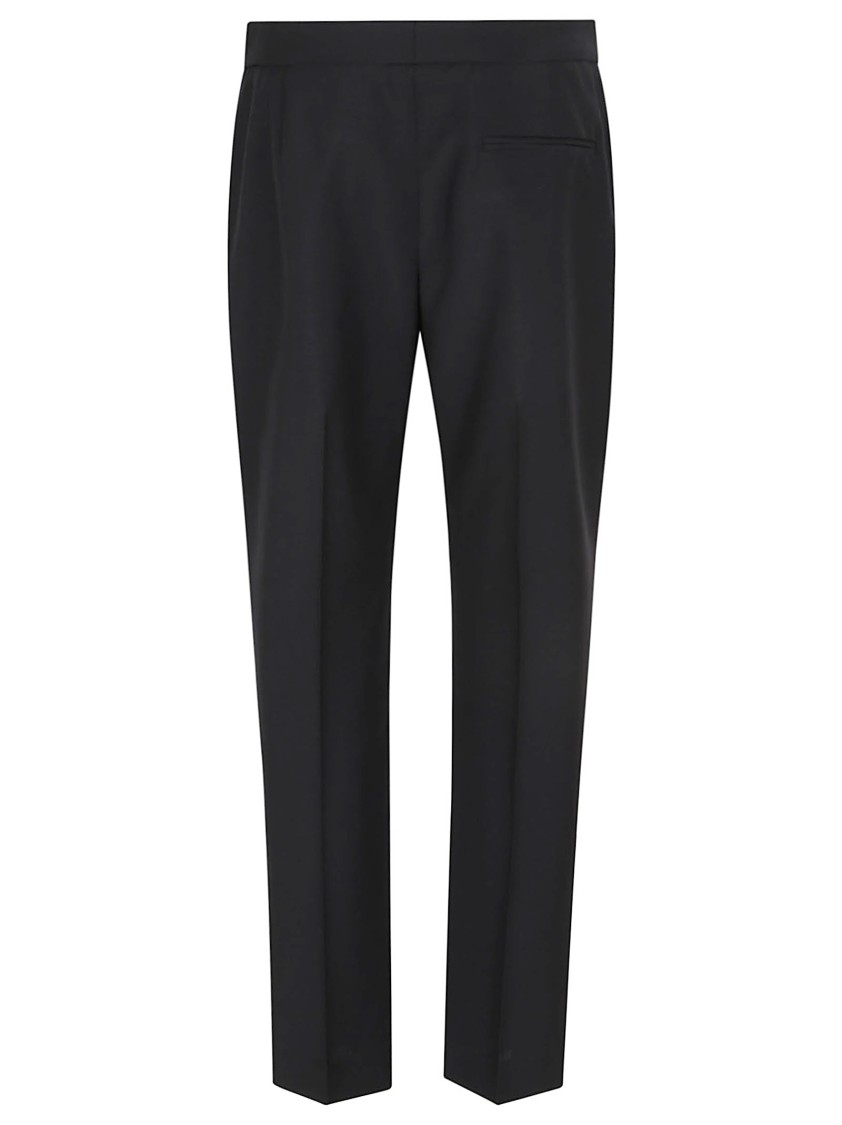 Alexander Mcqueen Cigarette Trousers In Luxurious Wool Blend In Black