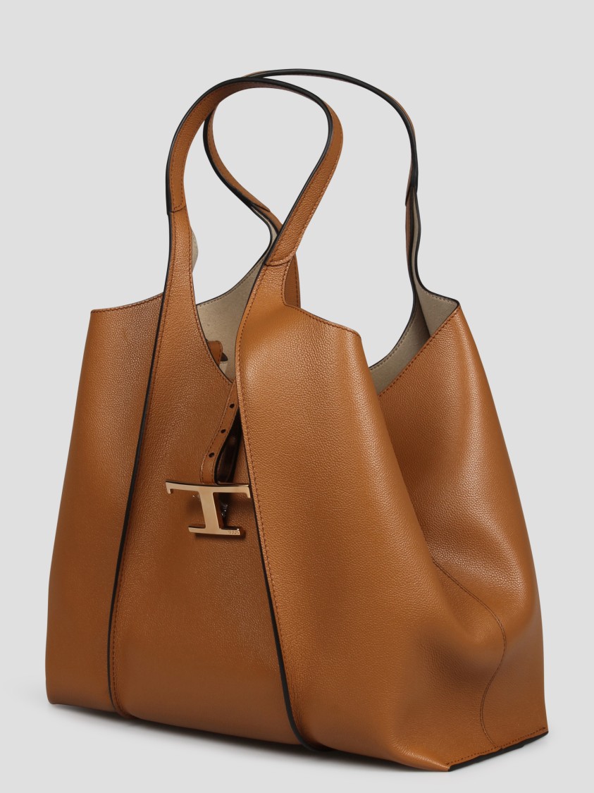 Tod's Hammered Leather Shopping Bag
