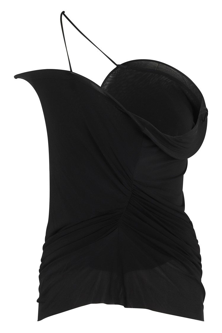 CHRISTOPHER ESBER CHRISTOPHER ESBER DEEP NECKLINE WAVE COIL TOP