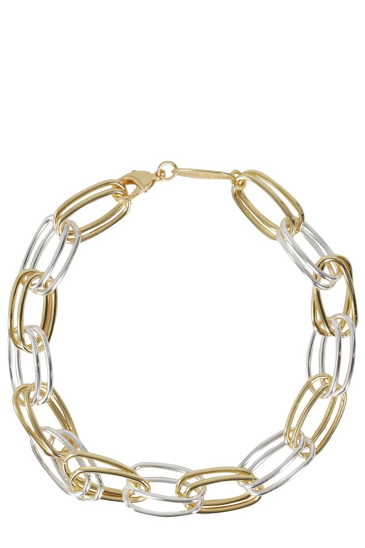 Federica Tosi Interlinked Gold And Silver-toned Necklace In Gold