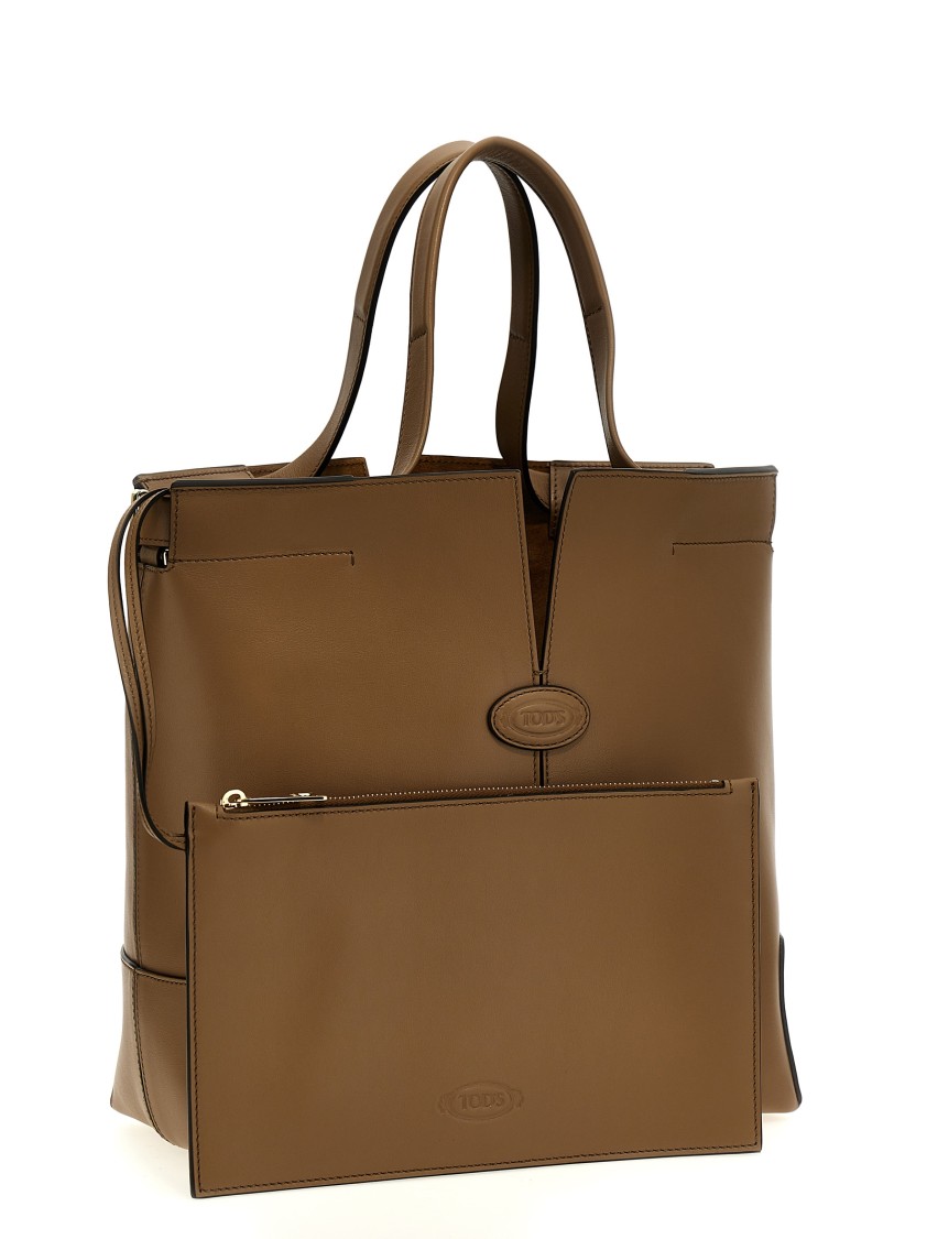 Tod's ' Di Bag Folio' Shopping Bag In Brown