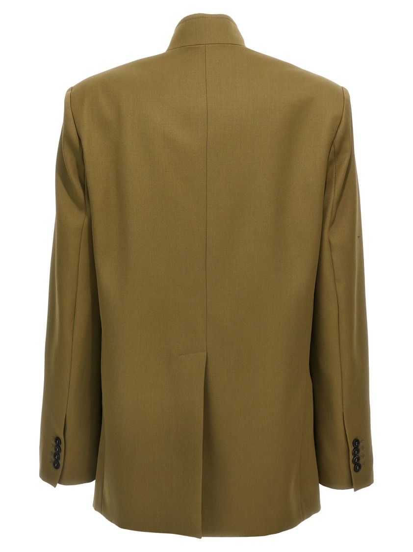 Attico Green Jacket With Asymmetric Closure On The Front In Green
