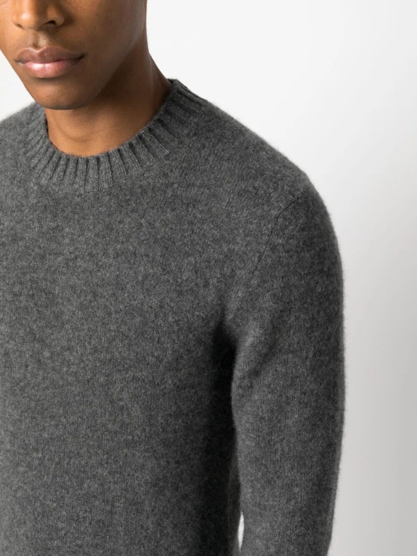 Piacenza 1733 Long Sleeve Crew-neck Sweater In Gray