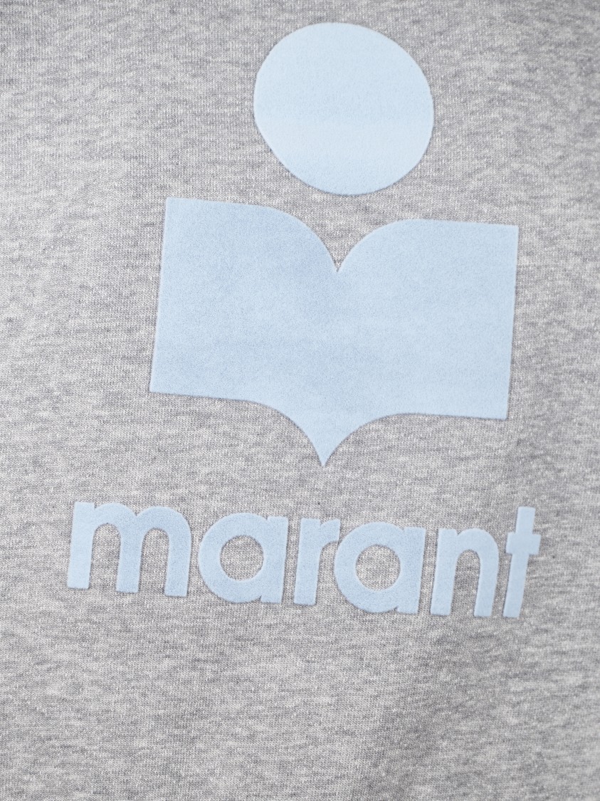 Isabel Marant Étoile Relaxed Fit Grey Sweater With Contrasting Logo In Gray