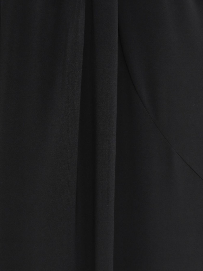 Jacquemus Floor-length Black Skirt With Subtle Side Slit In Black