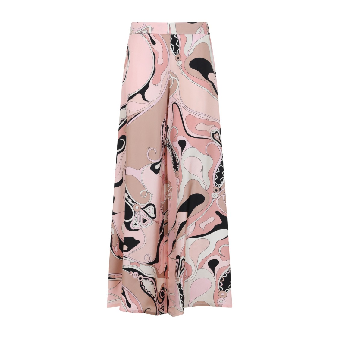 Pucci Silk Twill Orchidee Print Trousers In Pink