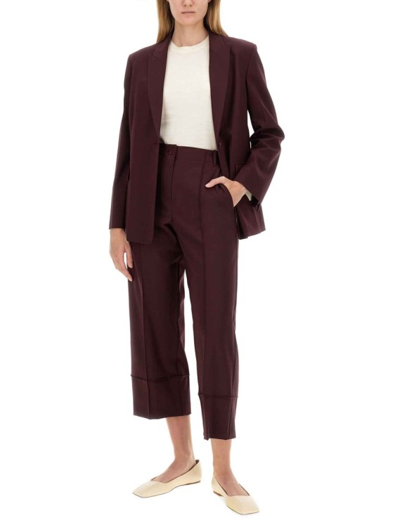 アウターその他 ALYSI Woman Blazer Burgundy 154824A4241 BAR Alysi Tailored Jacket Blazer in Burgundy | THE LIST