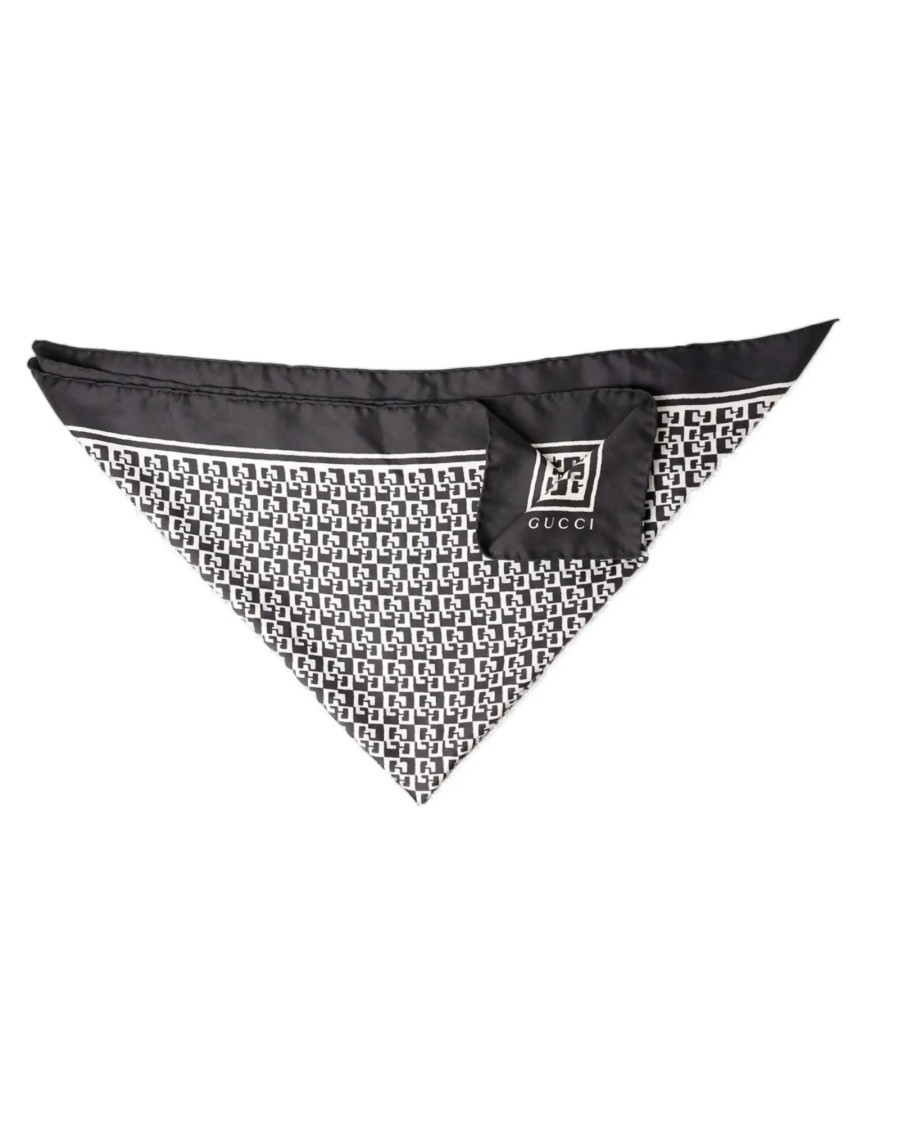 Shop Gucci Two-tone Silk Gg Scarf