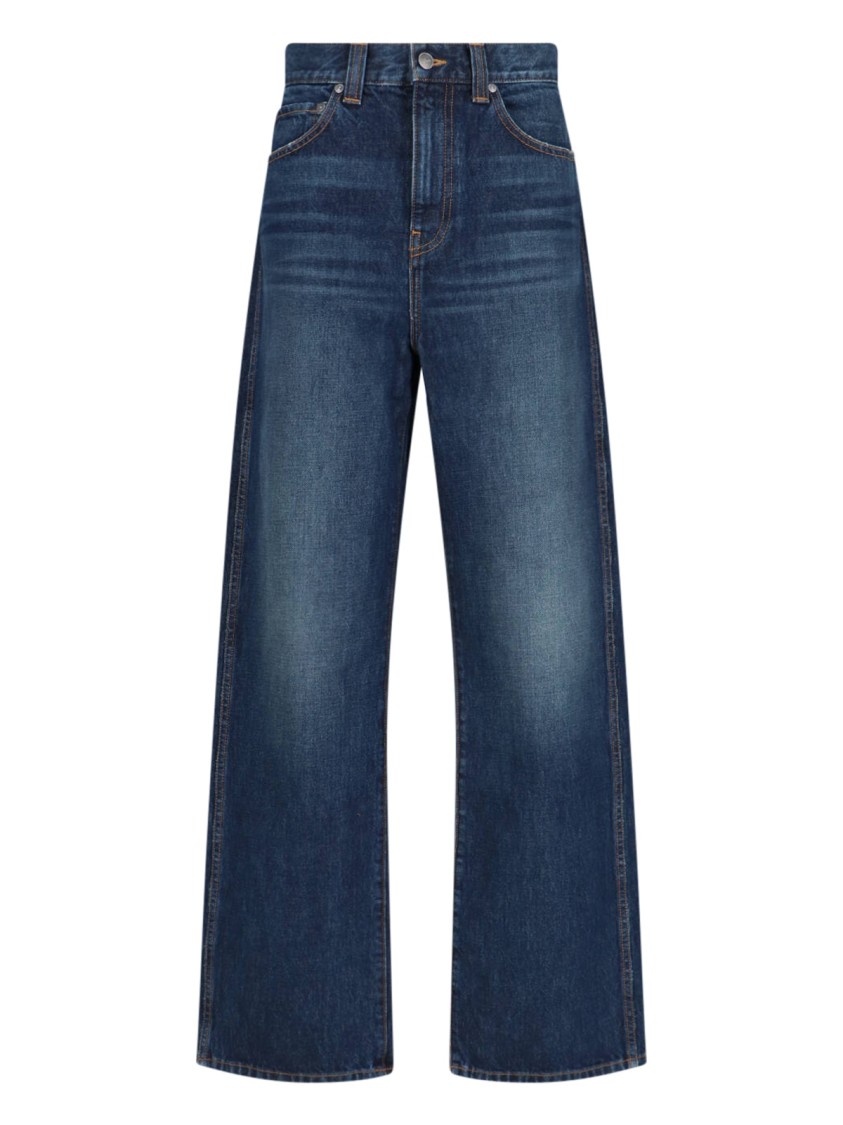 Khaite "bonnie" Low-waist Jeans – Blue