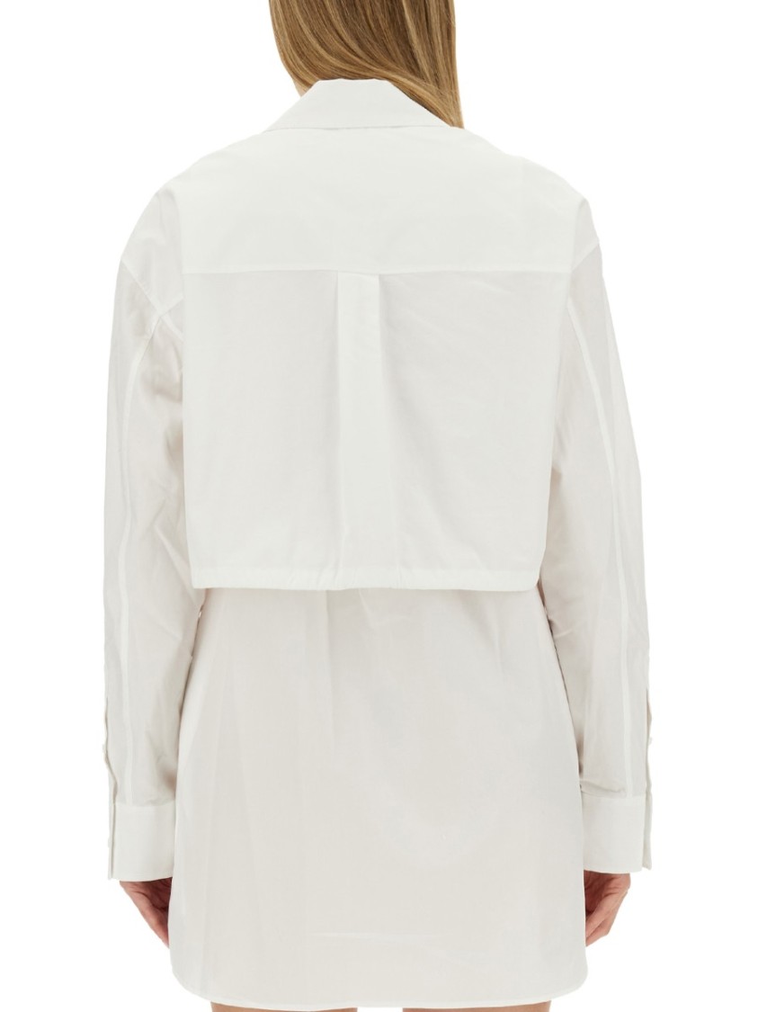 Alexander Wang T White Button-up Minidress In White
