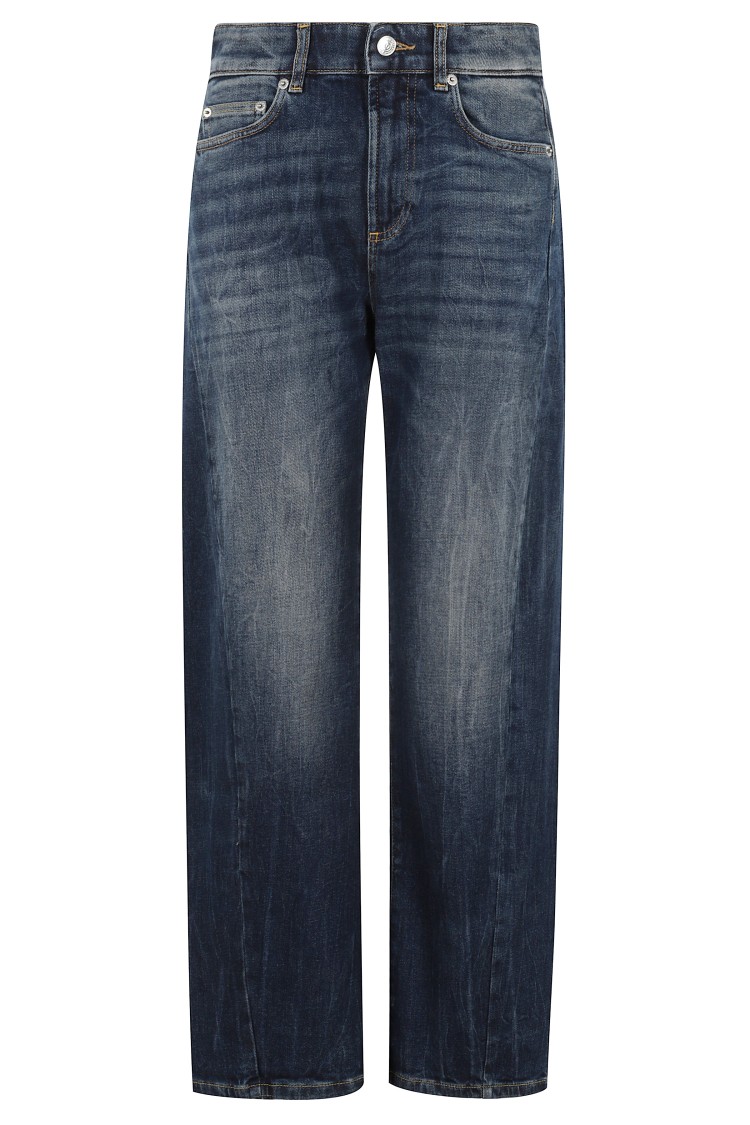 DEPARTMENT FIVE DEPARTMENT FIVE CURVED WIDE LEG JEANS WITH VINTAGE WASH