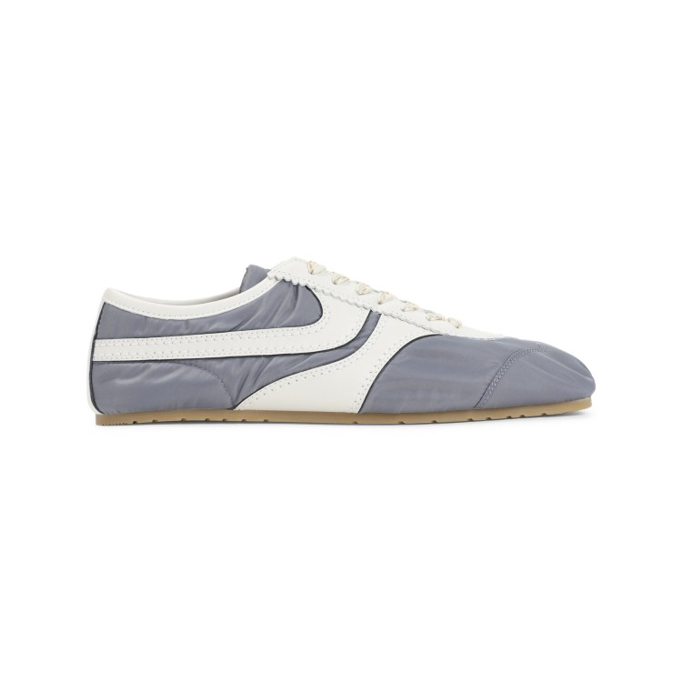 Dries Van Noten Light Blue Round Toe Shoes With Leather