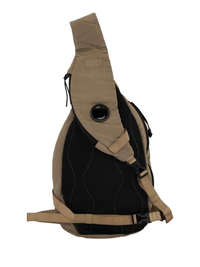 C.p. Company Asymmetrical Nylon Backpack In Brown