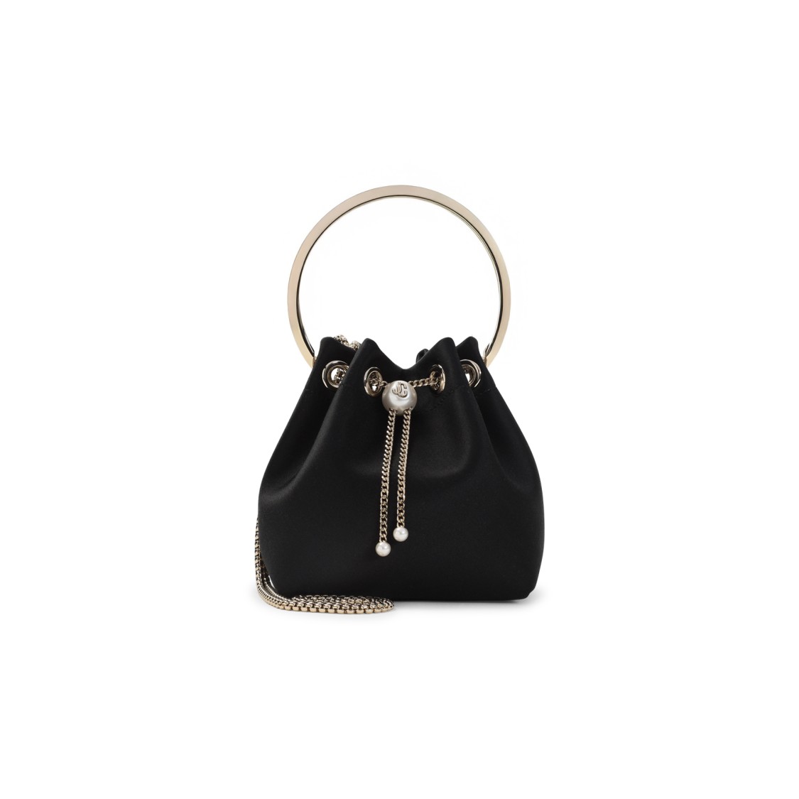 Jimmy Choo Bon Bon Black Satin Handbag