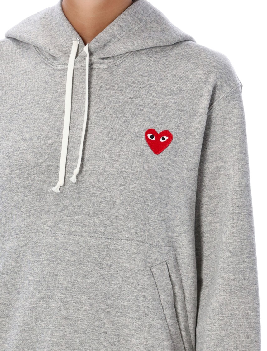Comme Des Garçons Logo Zipped Cotton Hoodie