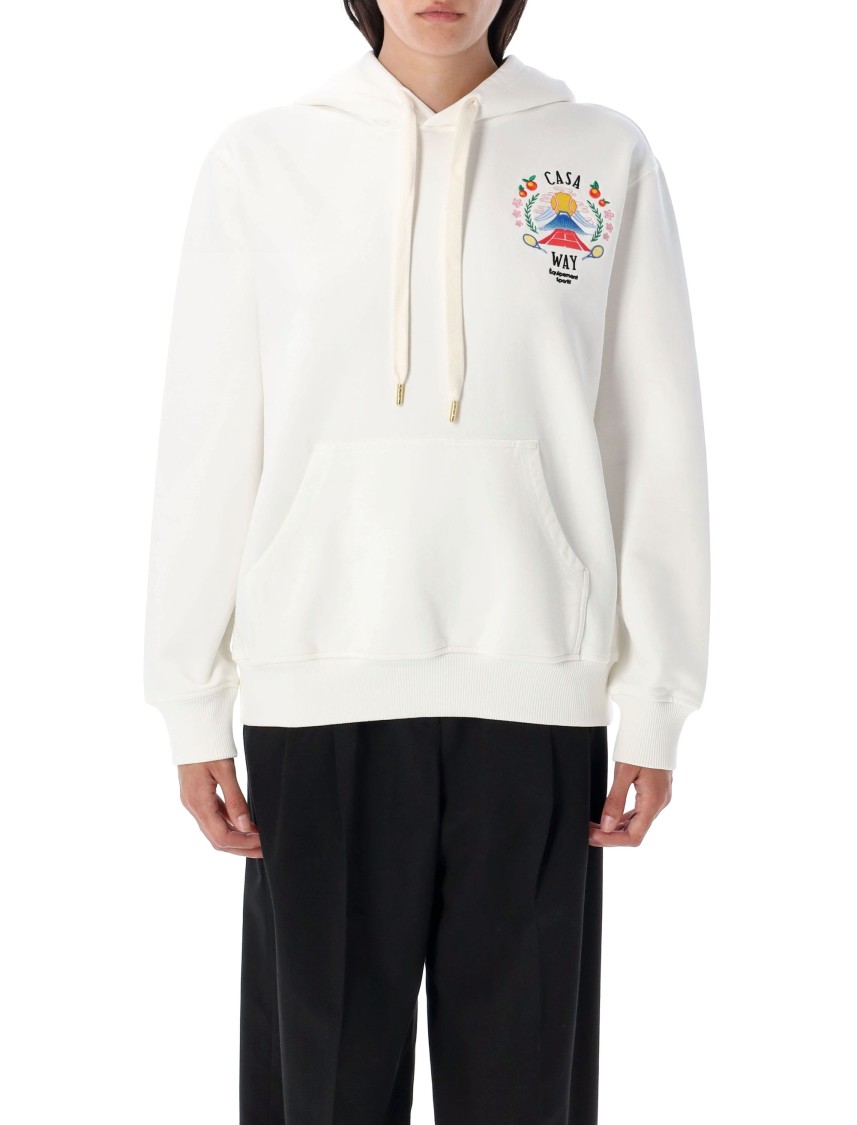 Casablanca Knitwear Hood Embroidered Detail In White