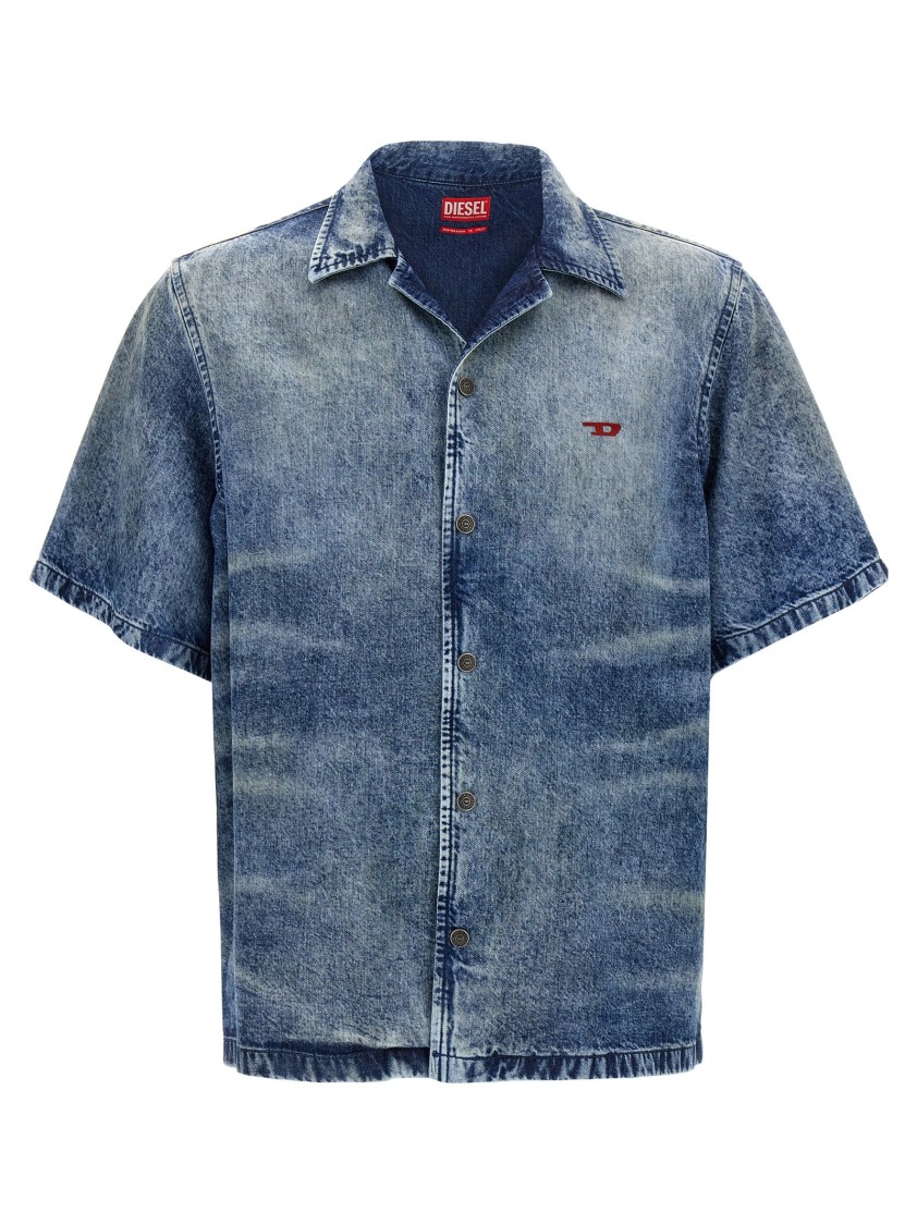 Diesel Men D-nabil-fsg Bowling Shirt In Blue | ModeSens